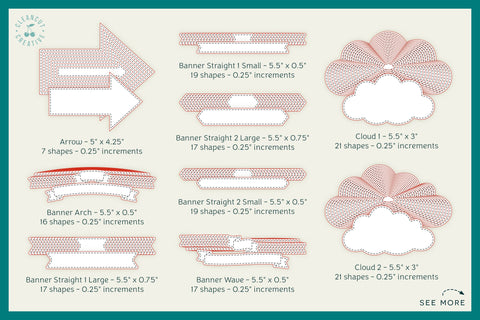 Stitched Nesting Shapes V4 Fancy Shapes | foil sketch single line SVG for card making and paper crafting Sketch DESIGN CleanCutCreative 