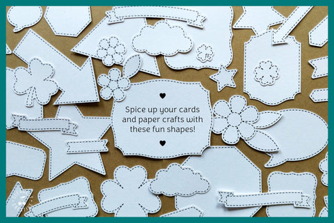 Stitched Nesting Shapes V4 Fancy Shapes | foil sketch single line SVG for card making and paper crafting Sketch DESIGN CleanCutCreative 