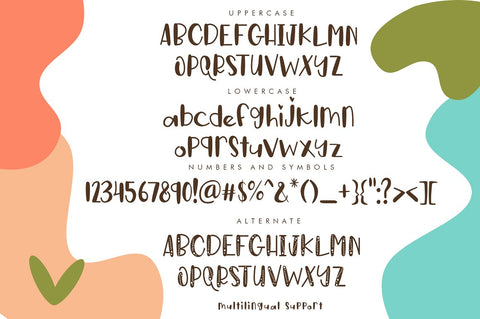 Stitching of Children Font Wildan Type 