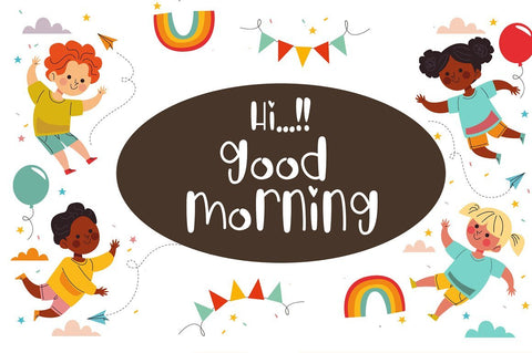 Stitching of Children Font Wildan Type 