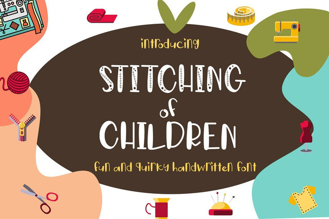 Stitching of Children Font Wildan Type 