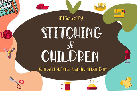 Stitching of Children Font Wildan Type 
