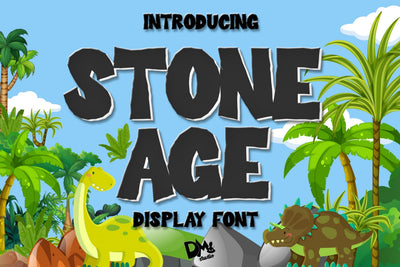 Stone Age - Display Font Font Dm Letter Studio 