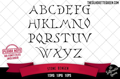 Stone Bingen alphabets - ABC letters SVG Loveleen Kaur 