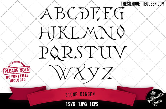 Stone Bingen alphabets - ABC letters SVG Loveleen Kaur 