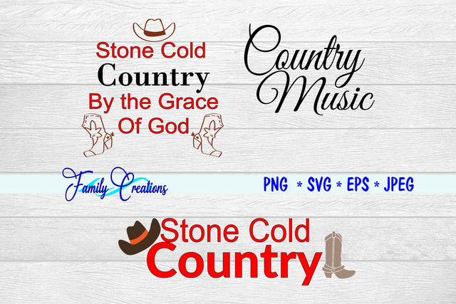 Stone Cold Country SVG Family Creations 