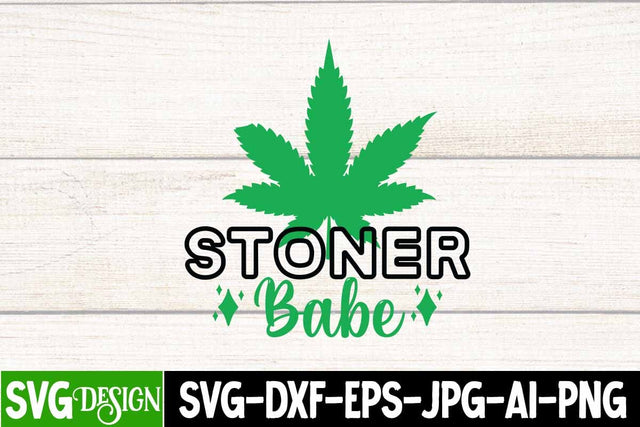 Stoner Babe SVG Cut File, Stoner Babe Sublimation Design, Weed SVG Design, Ganja Smoker Sublimation Design,Cannabis SVG Cut File, Cannabis SVG Design, Cannabis SVG design SVG BlackCatsMedia 