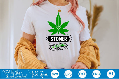 Stoner Babe SVG SVGs,Quotes and Sayings,Food & Drink,On Sale, Print & Cut SVG DesignPlante 503 