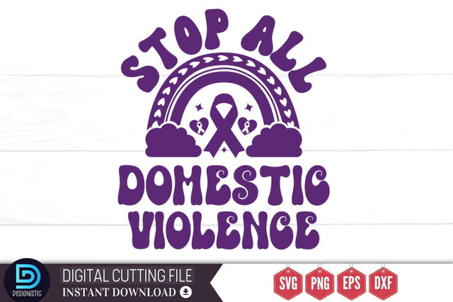 Stop all domestic violence SVG SVG DESIGNISTIC 