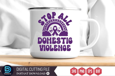 Stop all domestic violence SVG SVG DESIGNISTIC 