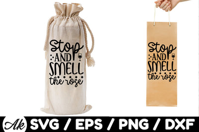 Stop and smell the rose Bag SVG SVG akazaddesign 