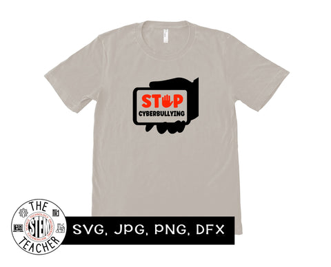 Stop Cyberbullying SVG, dfx, png, jpg files, bullying, Cyber Safety SVG The STEM Teacher 