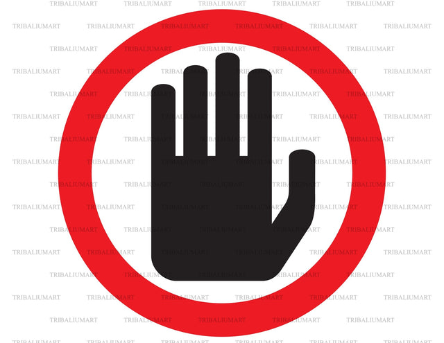 Stop hand sign SVG TribaliumArtSF 