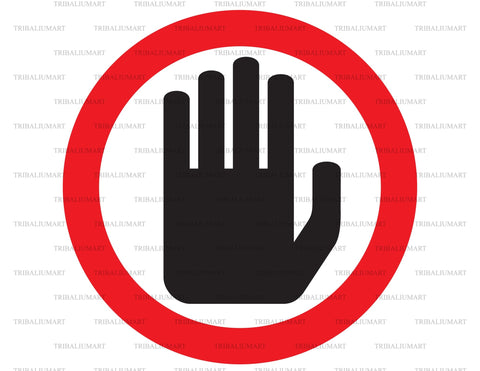 Stop hand sign SVG TribaliumArtSF 