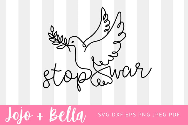 Stop War SVG, Ukraine And Russia SVG, Peace Support SVG, Peace Svg, Peace Dove Svg, Svg File For Cricut, Cut File, Silhouette, Sublimation SVG Jojo&Bella 