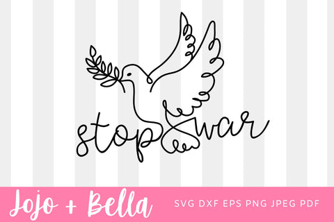 Stop War SVG, Ukraine And Russia SVG, Peace Support SVG, Peace Svg, Peace Dove Svg, Svg File For Cricut, Cut File, Silhouette, Sublimation SVG Jojo&Bella 