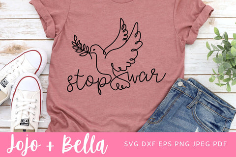 Stop War SVG, Ukraine And Russia SVG, Peace Support SVG, Peace Svg, Peace Dove Svg, Svg File For Cricut, Cut File, Silhouette, Sublimation SVG Jojo&Bella 
