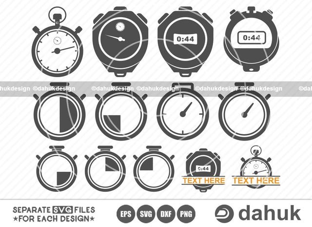 Stopwatch SVG, Timer Svg, Stopwatch Symbol, Stopwatch Icon, Stopwatch Clipart, Countdown Timer Svg, Cut file for silhouette, svg, eps, dxf, png, clipart cricut design space, vinyl cut files SVG dahukdesign 