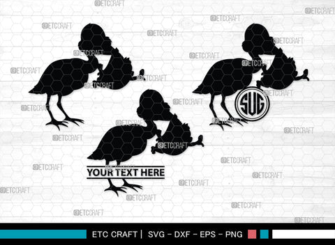 Stork Baby Shower Monogram, Stork Baby Shower Silhouette, Stork Baby Shower SVG, Baby Shower Svg, New Born Svg, SB00410 SVG ETC Craft 