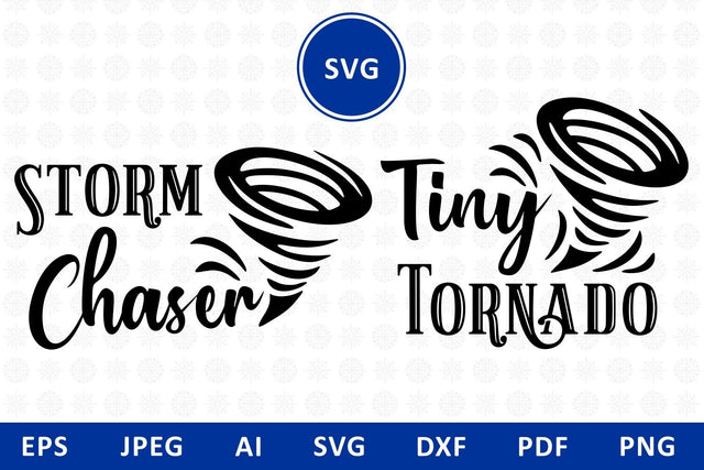 Storm Chaser and Tiny Tornado svg Fathers Day Daddy and Me Family Quotes clipart cut file SVG Zoya Miller 