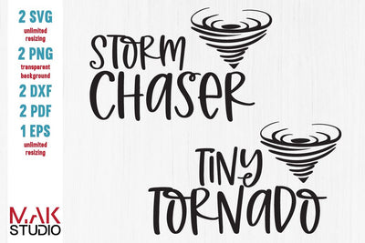 Storm chaser svg, Tiny tornado svg, Storm chaser svg Tiny tornado svg, Mommy and me svg, Daddy and son svg, Baby onesie svg SVG MAKStudion 