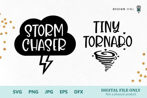 Storm Chaser - Tiny Tornado - Parent and Child SVG files SVG Design Owl 