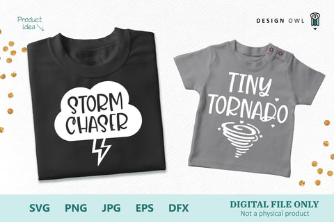 Storm Chaser - Tiny Tornado - Parent and Child SVG files SVG Design Owl 