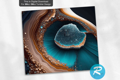 Storm Glitter Agate Textures 20 oz / 30 oz Tumbler PNG Sublimation Regulrcrative 