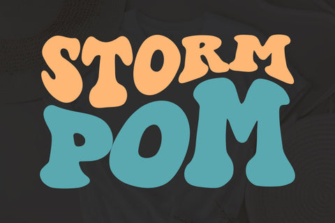 Storm Pom svg, wavy style Stacked svg, EPS PNG Cricut Instant Download SVG Fauz 
