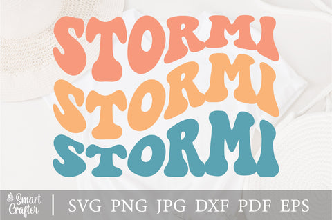 Stormi svg, wavy style svg, EPS PNG Cricut Instant Download SVG Fauz 