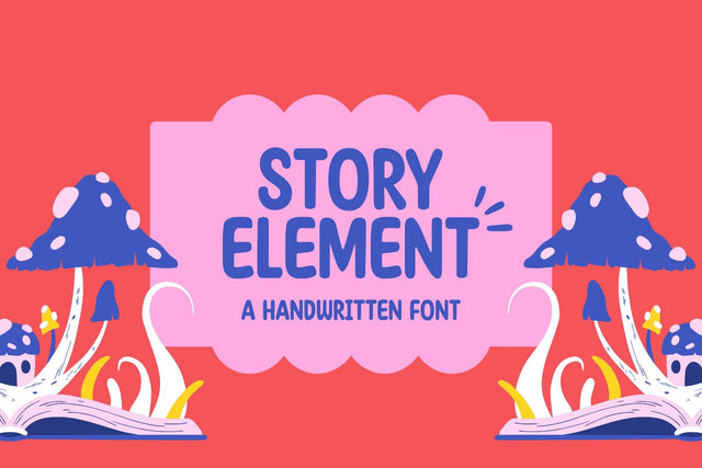 Story Element - a Handwritten Font Font nhfonts 