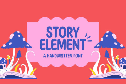 Story Element - a Handwritten Font Font nhfonts 