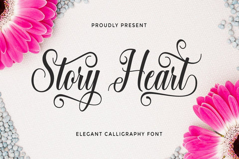 Story Heart Font AngelStudio 