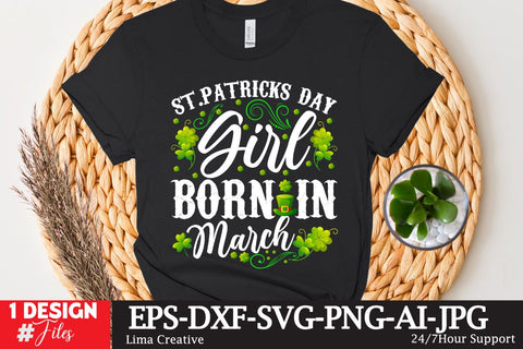 St.PAtrick's Day Girl Born In March SVG Cute File SVG Insomnia Std 