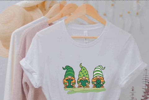 St.Patrick's Day Gnomes with cloverleaf Machine Embroidery Design Embroidery/Applique DESIGNS Angie 