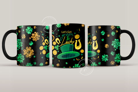 St.Patrick's Day Mug Design, Shamrock Mug Wrap png, Clover Design, Green Sublimation Design, 11 & 15 Oz Mug Cricut Press Sublimation Wrap Sublimation Syre Digital Creations 