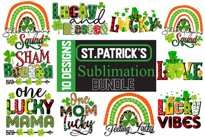 St.Patrick's Day Sublimation Bundle , St.Patrick's Day SVG BUndle, St. Patrick's Day SVG Bundle, St Patrick's Day Quotes, Gnome SVG, Rainbow svg, Lucky SVG, St Patricks Day Rainbow, Shamrock,Cut File Cricut Sublimation BlackCatsMedia 