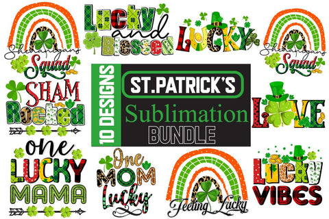 St.Patrick's Day Sublimation Bundle , St.Patrick's Day SVG BUndle, St. Patrick's Day SVG Bundle, St Patrick's Day Quotes, Gnome SVG, Rainbow svg, Lucky SVG, St Patricks Day Rainbow, Shamrock,Cut File Cricut Sublimation BlackCatsMedia 
