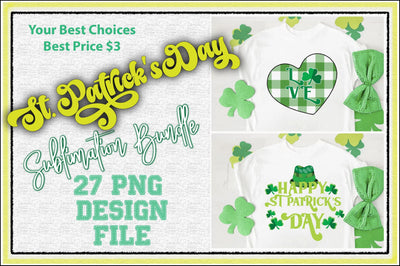 St.Patrick's day Sublimation Bundle Sublimation Creativeart88 