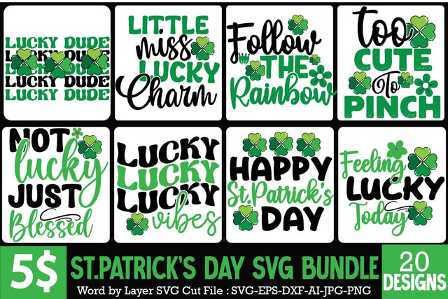 St.Patrick's Day SVG Bundle,Happy St.Patrick's Day Sublimation Bundle,St.Patrick's Day SVG Bundle Quotes , my 1st Patrick's Day SVG Cut File, my 1st Patrick's Day SVG Design, St.Patrick's Sublimation PNG SVG BlackCatsMedia 