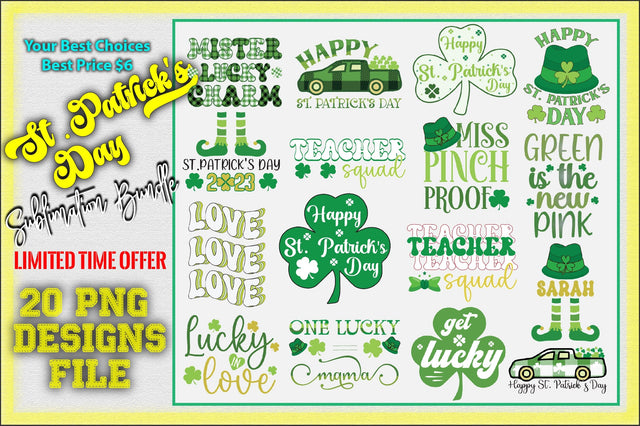 St.Patrick'sDay Sublimation Bundle Sublimation Creativeart88 