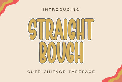 Straight Bough - Cute Vintage Font Masyafi Studio 