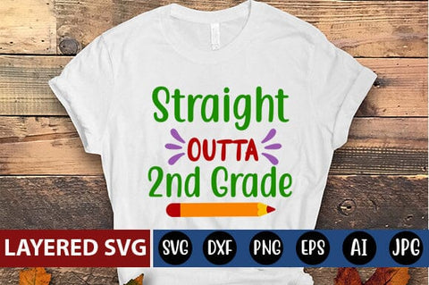Straight Outta 2nd Grade Svg Cut File SVG Blessedprint 