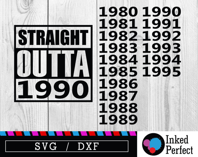 Straight Outta Birthday SVG Inked Perfect 