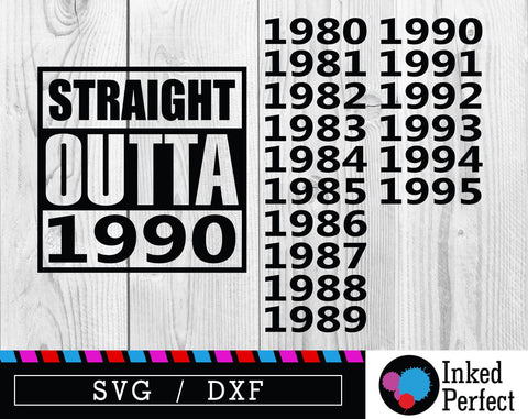 Straight Outta Birthday SVG Inked Perfect 