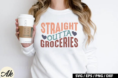 Straight outta groceries Retro SVG SVG akazaddesign 