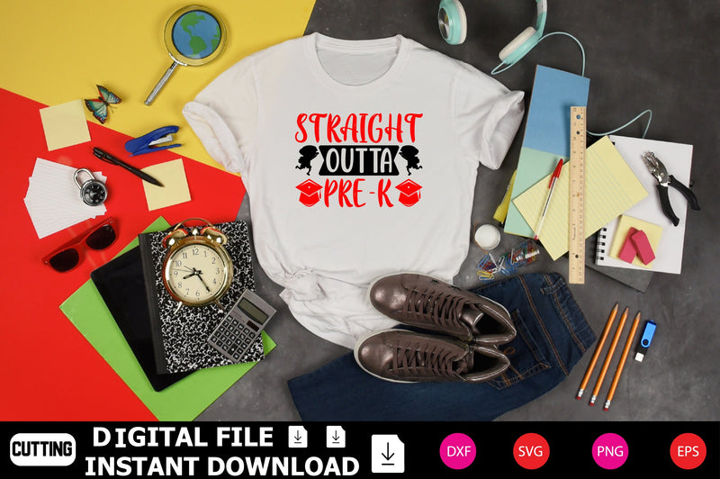 Straight Outta Pre K SVG Shahin alam 