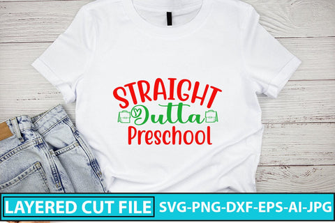 Straight Outta Preschool SVG Cut File SVG Syaman 