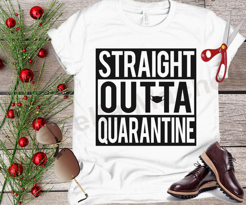 straight outta quarantine svg, quarantine svg, quarantine t shirt, social distancing t shirt svg, cut files, covid t shirt svg, covid 19 svg, health awareness svg SVG Isabella Machell 