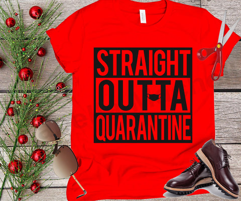 straight outta quarantine svg, quarantine svg, quarantine t shirt, social distancing t shirt svg, cut files, covid t shirt svg, covid 19 svg, health awareness svg SVG Isabella Machell 